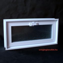 Műanyag üvegtégla ablak 2-es fekvő 48x24x8 cm-es üvegtéglához